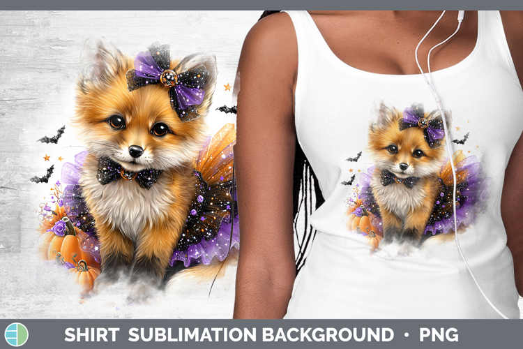 Animals Halloween Fox Shirt Sublimation Background Designs