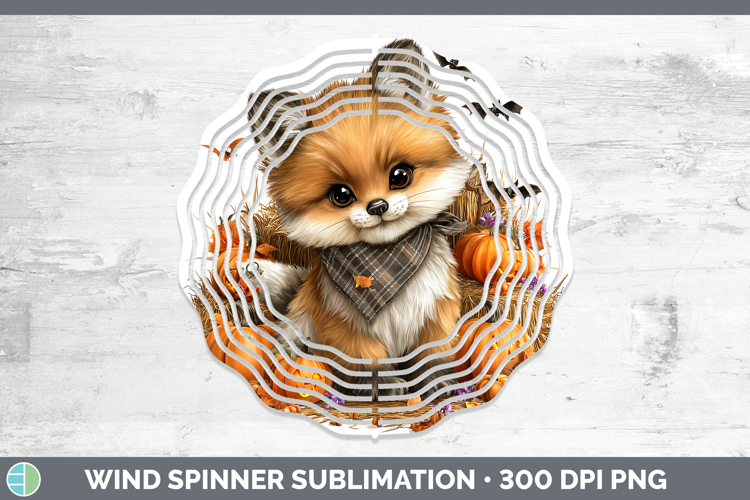 Animals Halloween Fox Wind Spinner Sublimation Spinner Desig