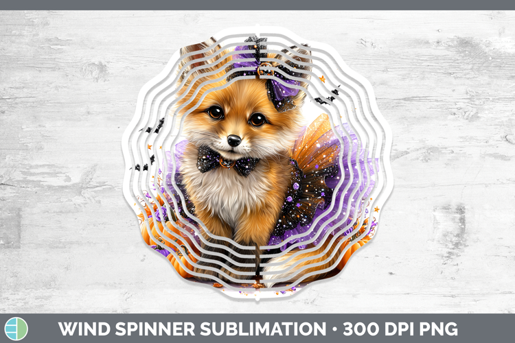 Animals Halloween Fox Wind Spinner Sublimation Spinner Desig