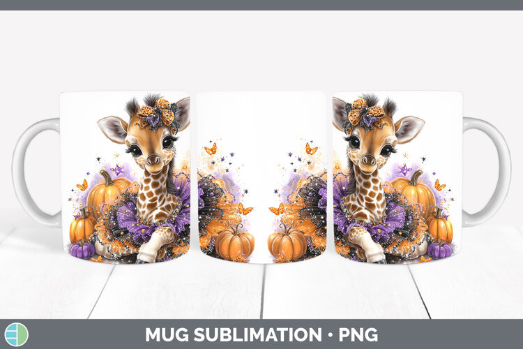 GorgeousAnimals Halloween Mug Wrap design.