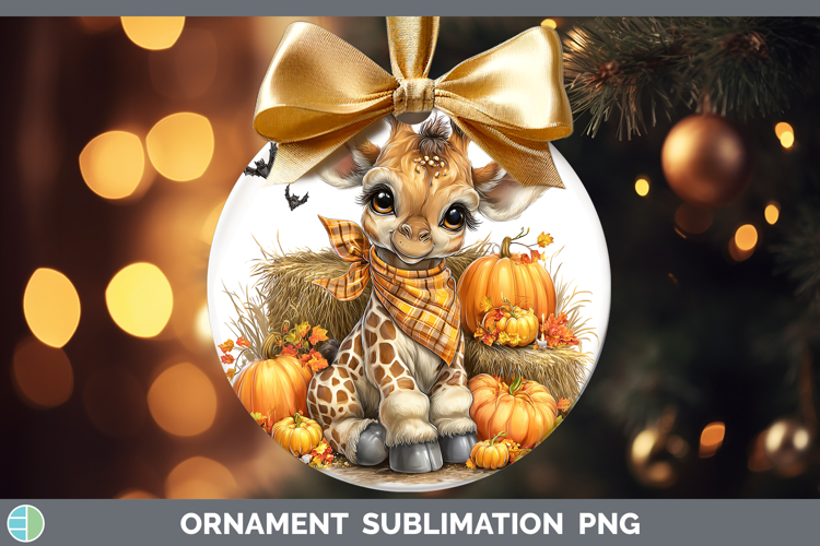 Animals Halloween Giraffe Ornament Sublimation Bauble Design