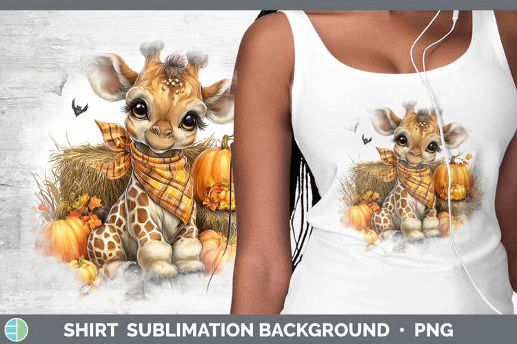 Animals Halloween Giraffe Shirt Sublimation Background Desig