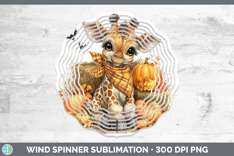 Animals Halloween Giraffe Wind Spinner Sublimation Spinner D