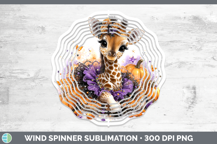 Animals Halloween Giraffe Wind Spinner Sublimation Spinner D