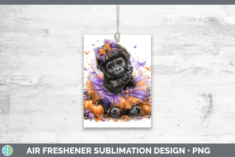 Animals Halloween Gorilla Air Freshener Sublimation Car Fres