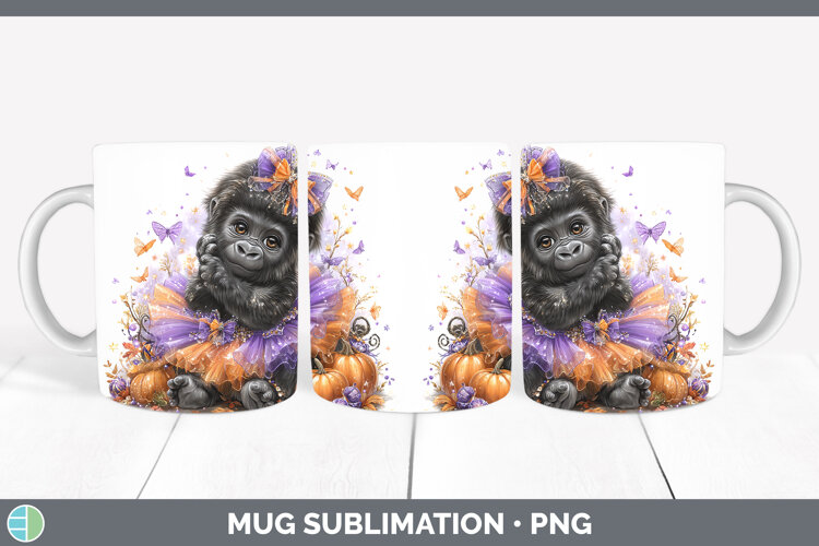 GorgeousAnimals Halloween Mug Wrap design.