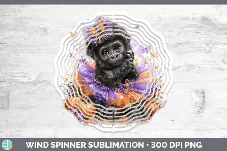 Animals Halloween Gorilla Wind Spinner Sublimation Spinner D