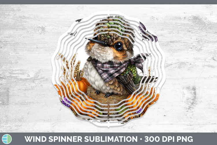 Animals Halloween Hummingbird Wind Spinner Sublimation Spinn