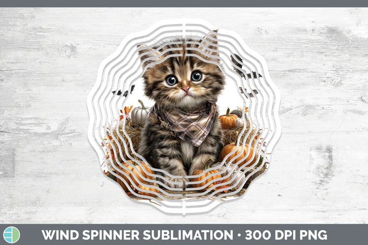 Animals Halloween Kitten Wind Spinner Sublimation Spinner De