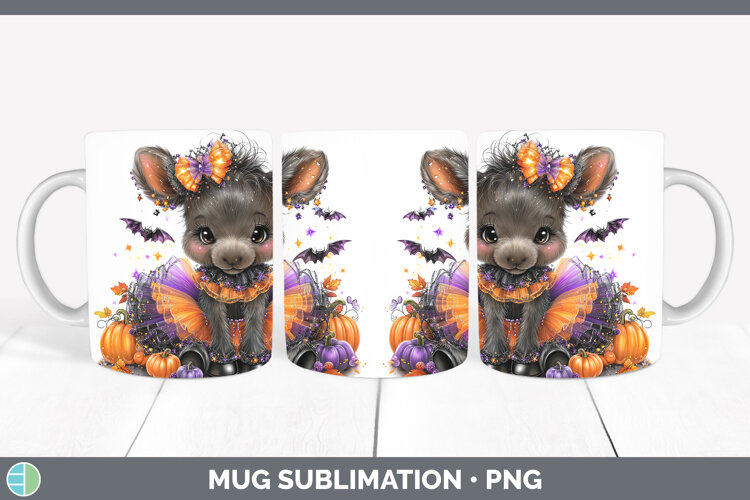 GorgeousAnimals Halloween Mug Wrap design.