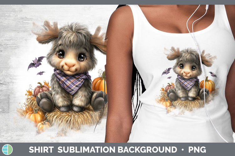 Animals Halloween Moose Shirt Sublimation Background Designs