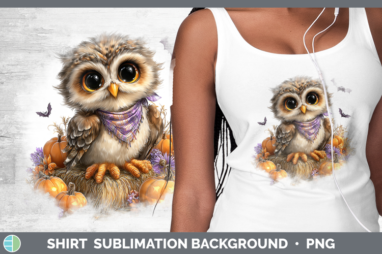 Animals Halloween Owl Shirt Sublimation Background Designs