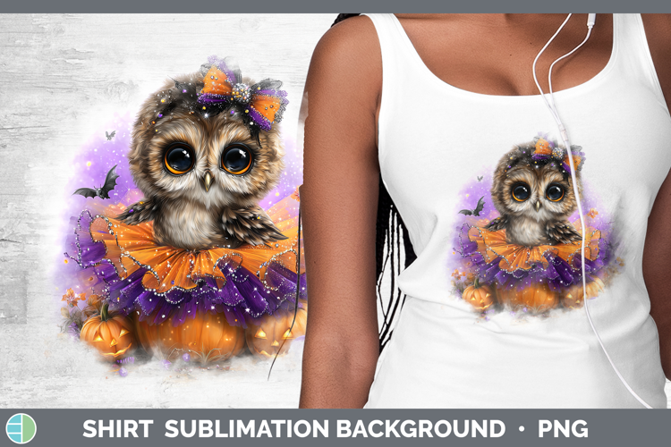 Animals Halloween Owl Shirt Sublimation Background Designs