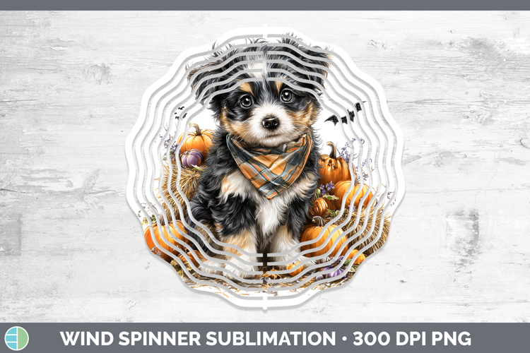 Animals Halloween Puppy Wind Spinner Sublimation Spinner Des