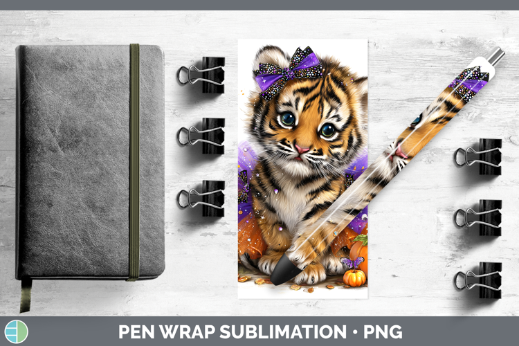 Animals Halloween Tiger Pen Wrap Sublimation Pen Designs