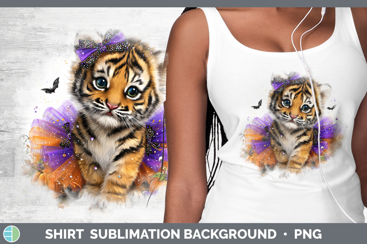 Animals Halloween Tiger Shirt Sublimation Background Designs