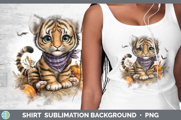 Animals Halloween Tiger Shirt Sublimation Background Designs