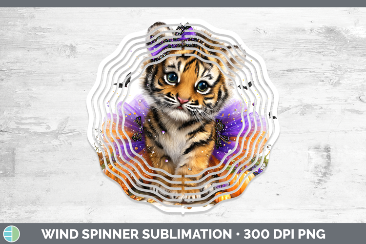 Animals Halloween Tiger Wind Spinner Sublimation Spinner Des