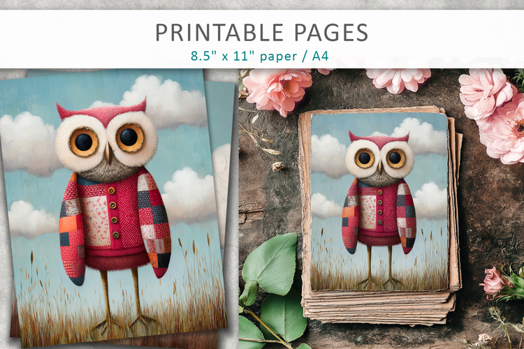 animal illustrations for kids, junk journal pages