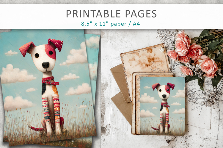 dog child illustration, animal printables