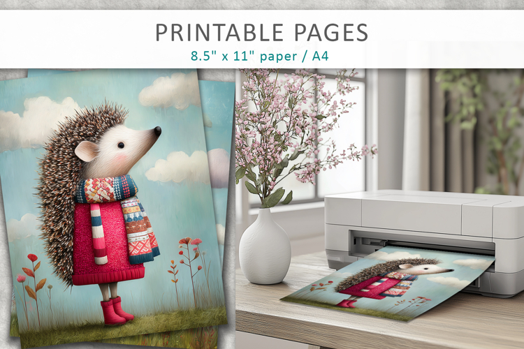 cute animal junk journal pages, animal printables