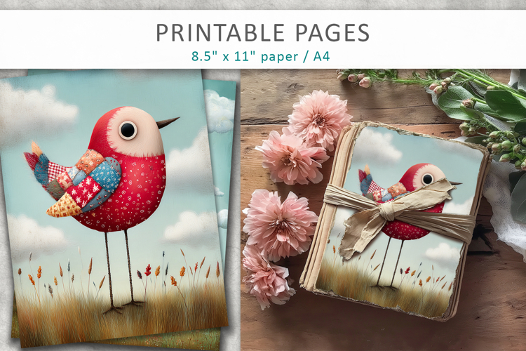 cute animal junk journal printable pages