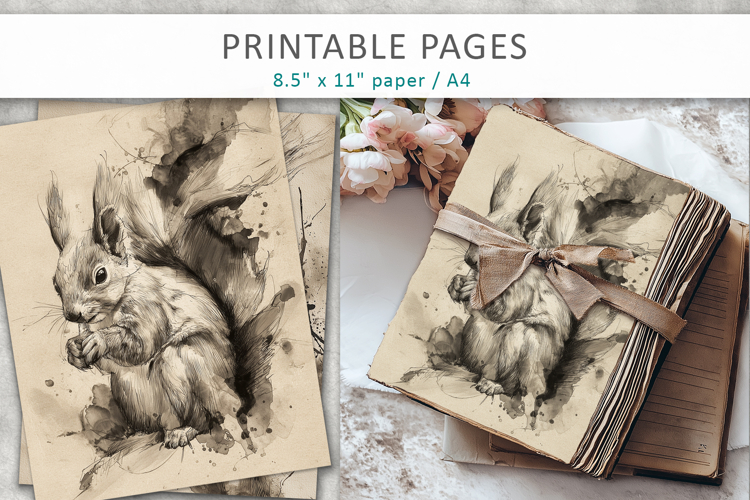 hand drawn animal illustrations, nature art