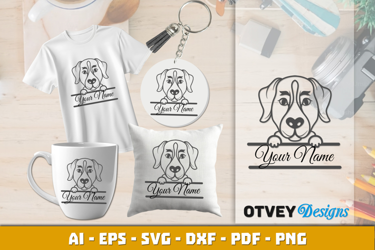Head Dog Animals Keychain SVG
