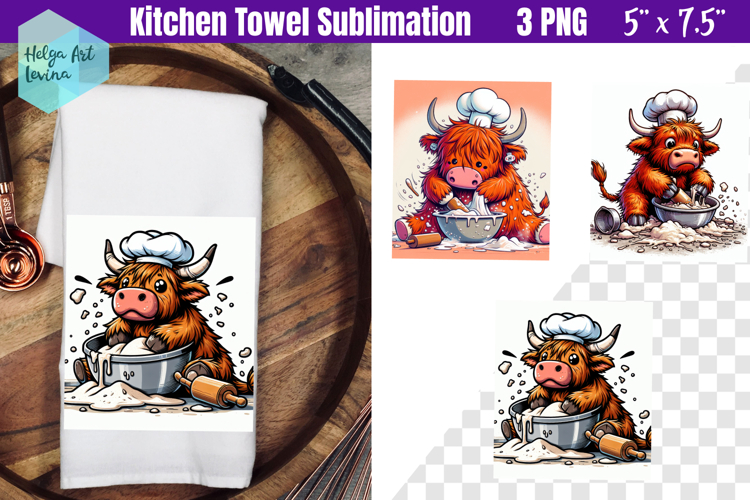 Funny farm animals Kitchen Towel Sublimation