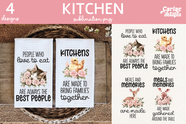 Animals Kitchen Towel Sublimation, Farmhouse Kitchen Towel