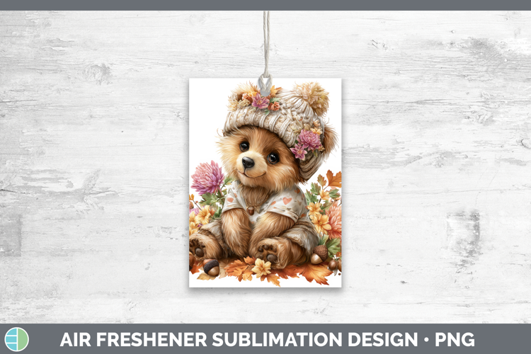 Bear Air Freshener Animals Knit Hat Sublimation Car Freshene