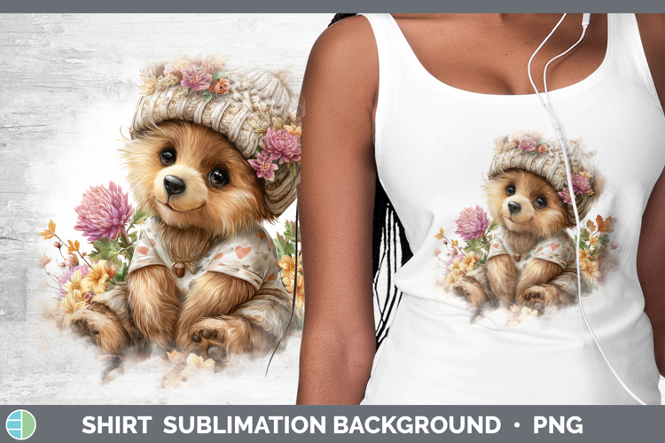 Bear Shirt Animals Knit Hat Sublimation Background Designs