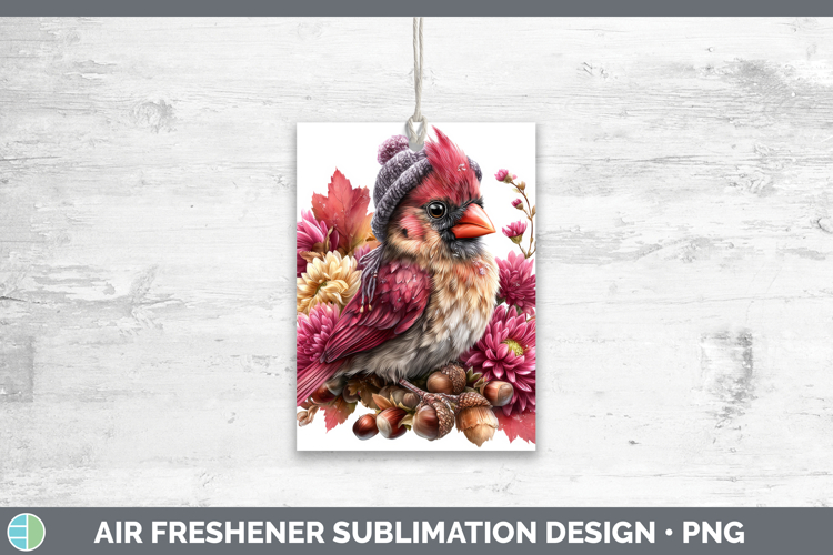 Cardinal Air Freshener Animals Knit Hat Sublimation Car Fres