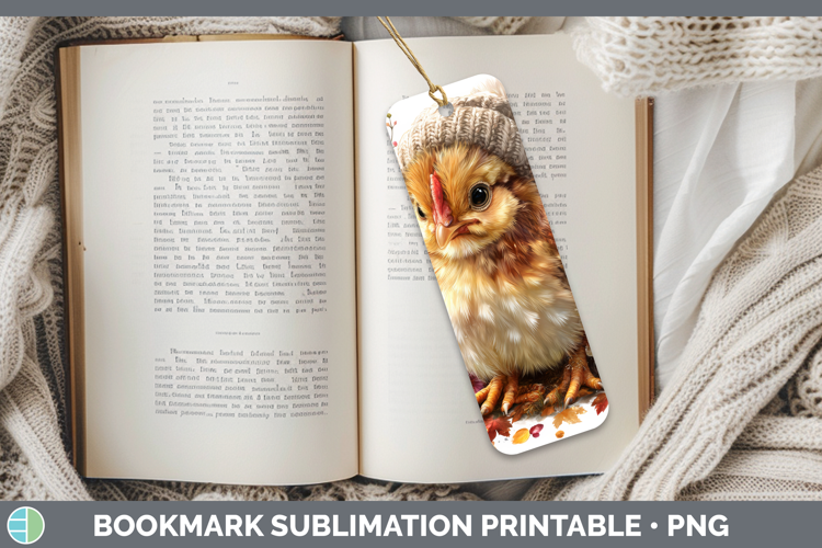 Chicken Bookmark Animals Knit Hat Sublimation Printable Desi