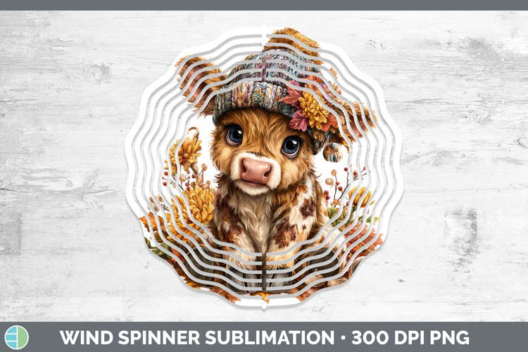 Cow Wind Spinner Animals Knit Hat Sublimation Spinner Design
