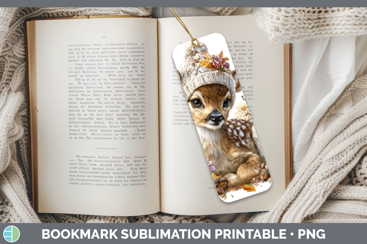 Deer Bookmark Animals Knit Hat Sublimation Printable Designs