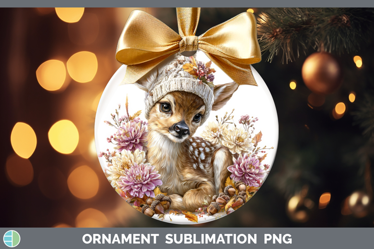 Deer Ornament Animals Knit Hat Sublimation Bauble Designs