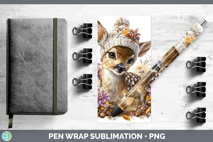 Deer Pen Wrap Animals Knit Hat Sublimation Pen Designs