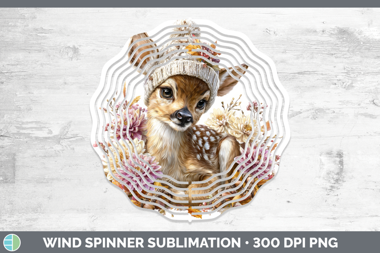 Deer Wind Spinner Animals Knit Hat Sublimation Spinner Desig