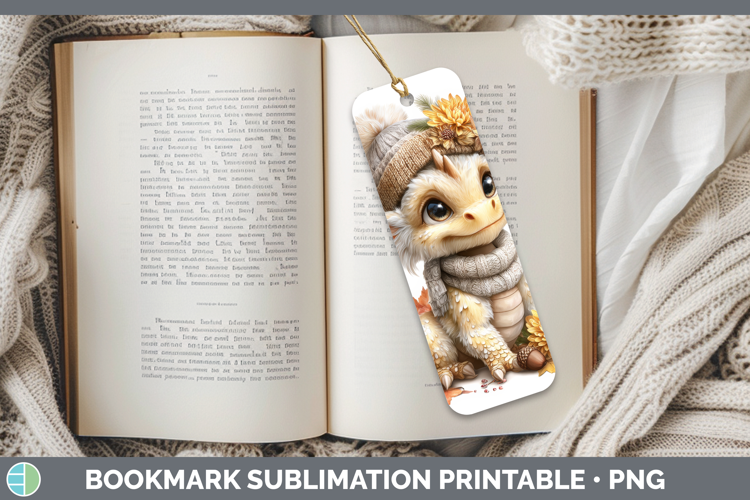 Dragon Bookmark Animals Knit Hat Sublimation Printable Desig