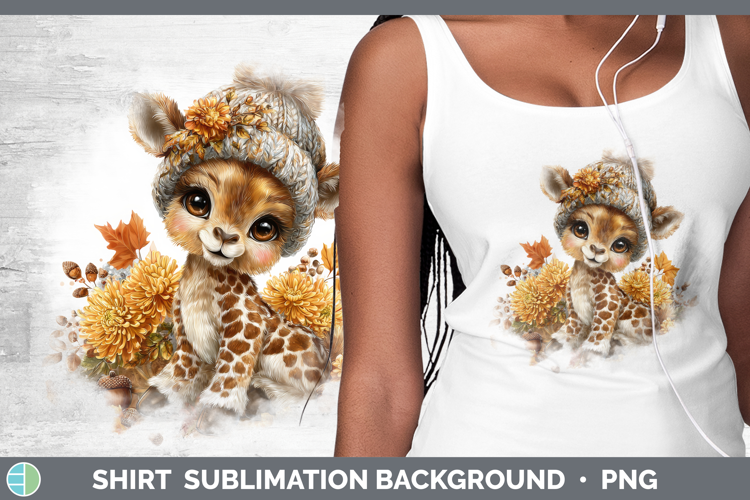 Giraffe Shirt Animals Knit Hat Sublimation Background Design