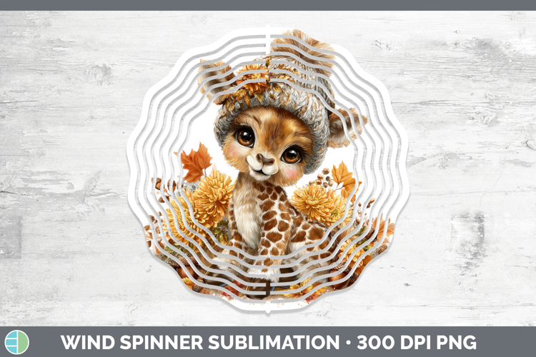 Giraffe Wind Spinner Animals Knit Hat Sublimation Spinner De