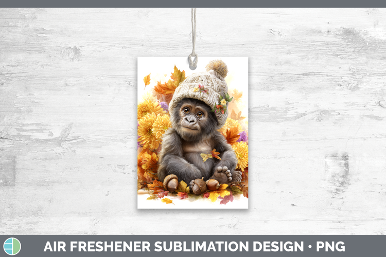 Gorilla Air Freshener Animals Knit Hat Sublimation Car Fresh