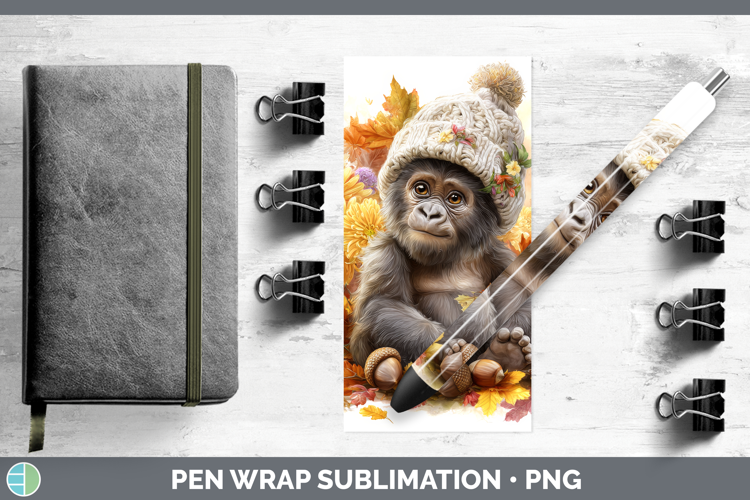Gorilla Pen Wrap Animals Knit Hat Sublimation Pen Designs