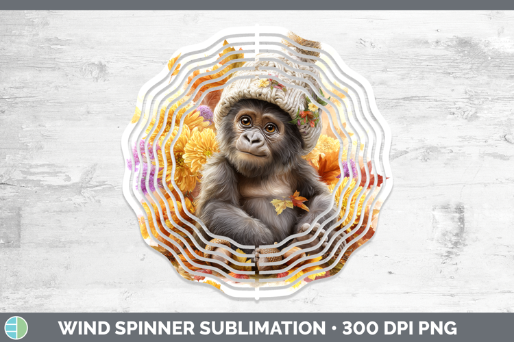 Gorilla Wind Spinner Animals Knit Hat Sublimation Spinner De