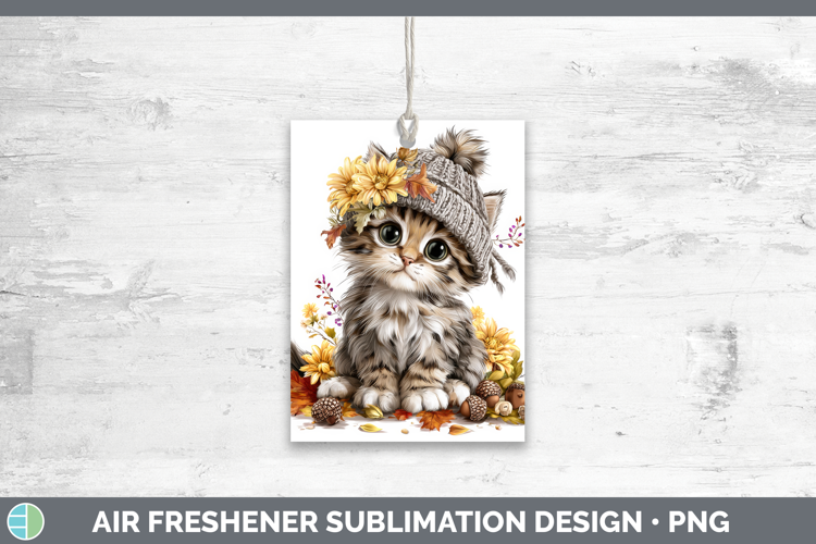 Kitten Air Freshener Animals Knit Hat Sublimation Car Freshe