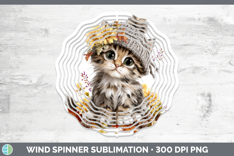 Kitten Wind Spinner Animals Knit Hat Sublimation Spinner Des
