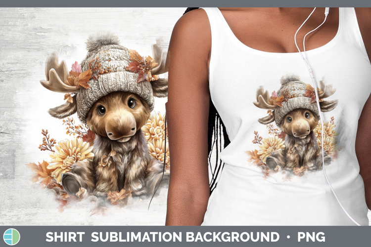 Moose Shirt Animals Knit Hat Sublimation Background Designs