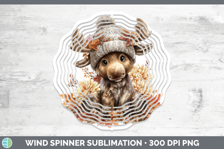Moose Wind Spinner Animals Knit Hat Sublimation Spinner Desi