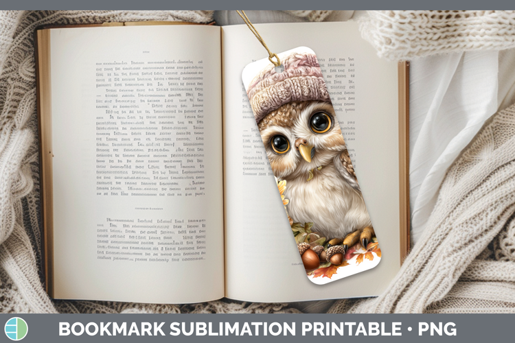 Owl Bookmark Animals Knit Hat Sublimation Printable Designs